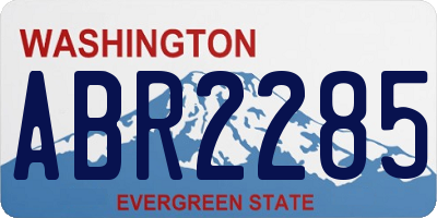 WA license plate ABR2285