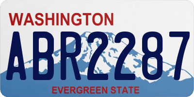 WA license plate ABR2287