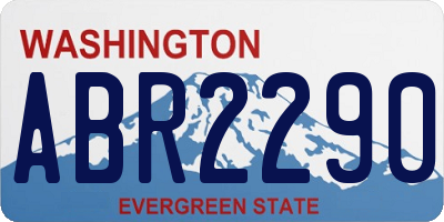 WA license plate ABR2290