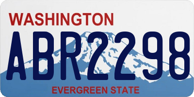 WA license plate ABR2298