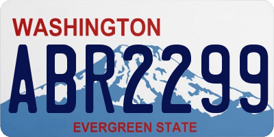 WA license plate ABR2299