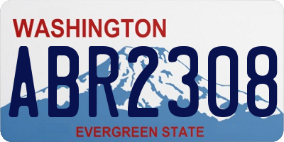 WA license plate ABR2308
