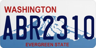 WA license plate ABR2310