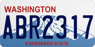 WA license plate ABR2317