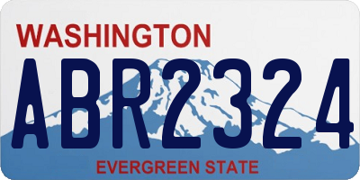 WA license plate ABR2324