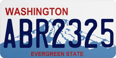 WA license plate ABR2325