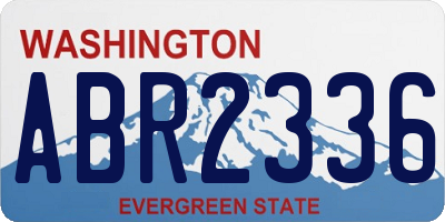 WA license plate ABR2336