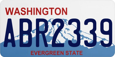 WA license plate ABR2339