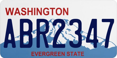 WA license plate ABR2347