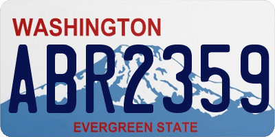 WA license plate ABR2359