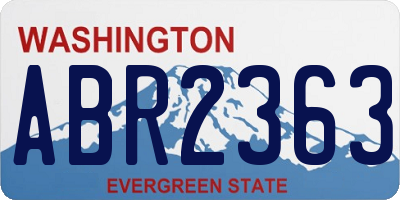 WA license plate ABR2363