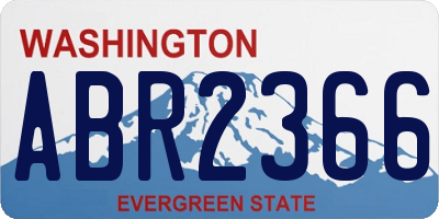 WA license plate ABR2366