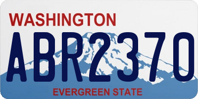 WA license plate ABR2370