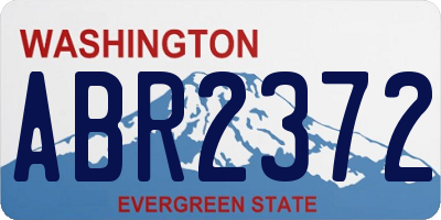 WA license plate ABR2372