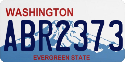 WA license plate ABR2373