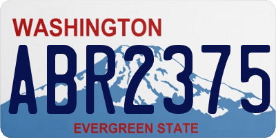 WA license plate ABR2375