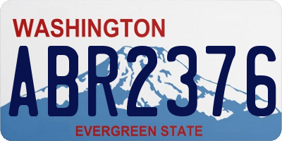 WA license plate ABR2376