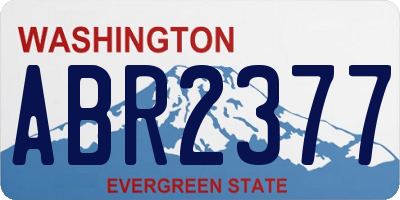 WA license plate ABR2377