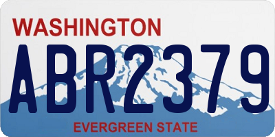 WA license plate ABR2379