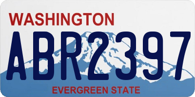 WA license plate ABR2397
