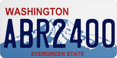 WA license plate ABR2400
