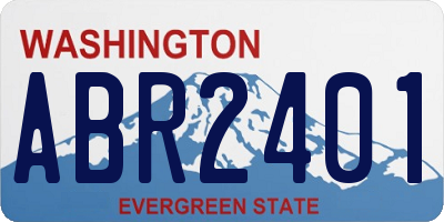 WA license plate ABR2401