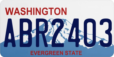 WA license plate ABR2403