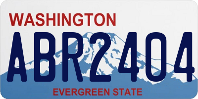 WA license plate ABR2404