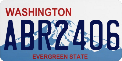 WA license plate ABR2406