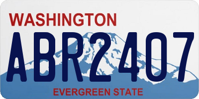 WA license plate ABR2407
