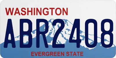 WA license plate ABR2408