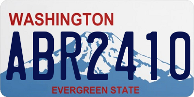 WA license plate ABR2410