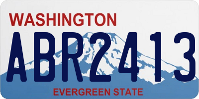 WA license plate ABR2413