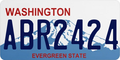 WA license plate ABR2424