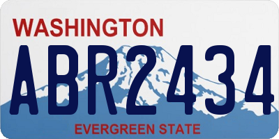 WA license plate ABR2434