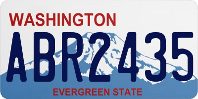 WA license plate ABR2435