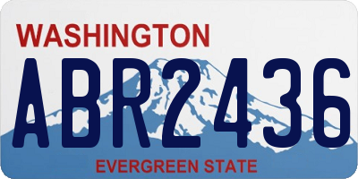 WA license plate ABR2436