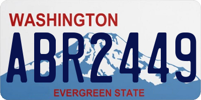 WA license plate ABR2449