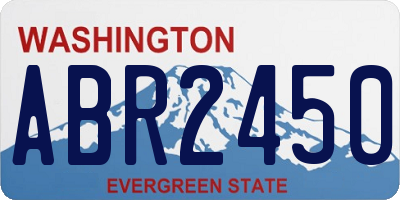WA license plate ABR2450