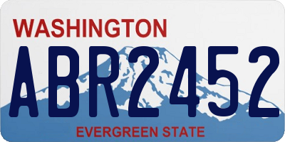 WA license plate ABR2452