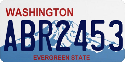 WA license plate ABR2453