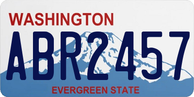 WA license plate ABR2457