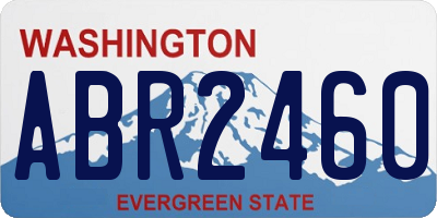 WA license plate ABR2460