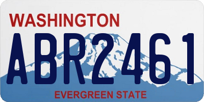 WA license plate ABR2461