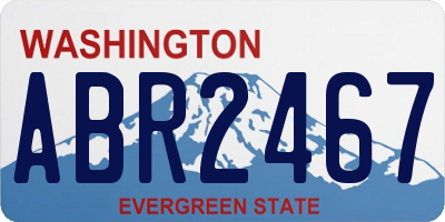 WA license plate ABR2467