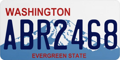 WA license plate ABR2468