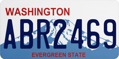WA license plate ABR2469