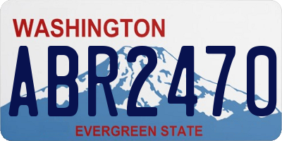 WA license plate ABR2470