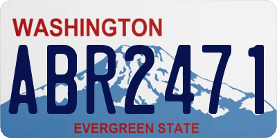 WA license plate ABR2471