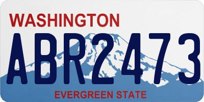 WA license plate ABR2473